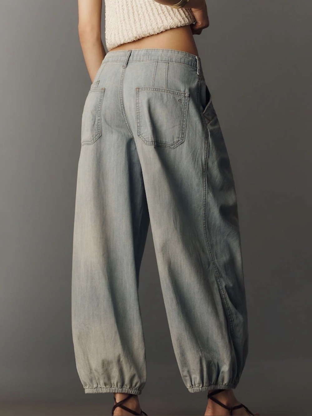 ANTHROPOLOGY  BLUE  PILCRO - Cotton High - Rise Balloon Jeans- 31 - Picture 2 of 13